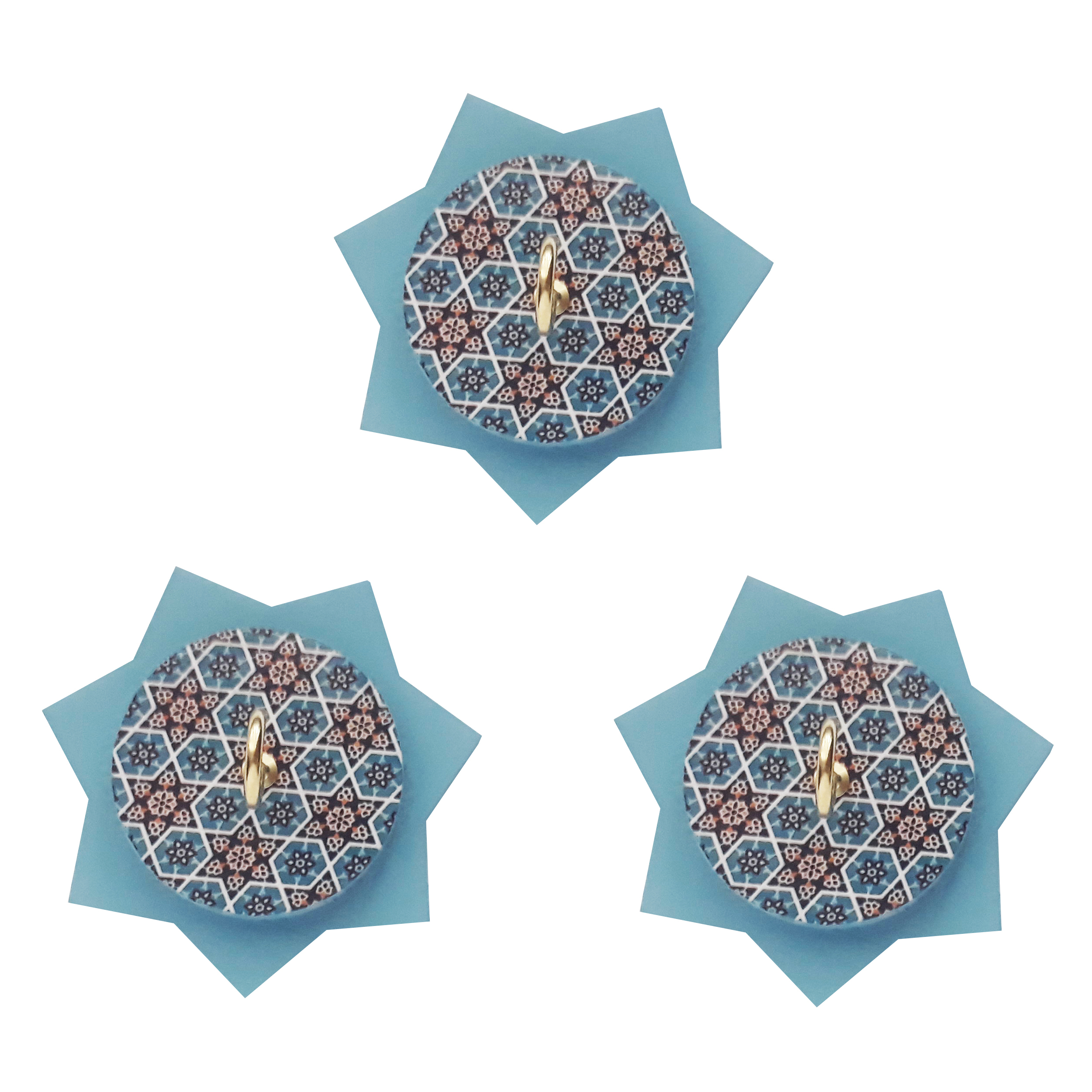 آویز حوله مدل ستاره کد A280 بسته 3 عددی