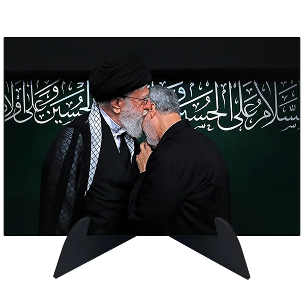 تابلو شاسی رومیزی طرح شهید سردار قاسم سلیمانی و رهبر مدل AG-212