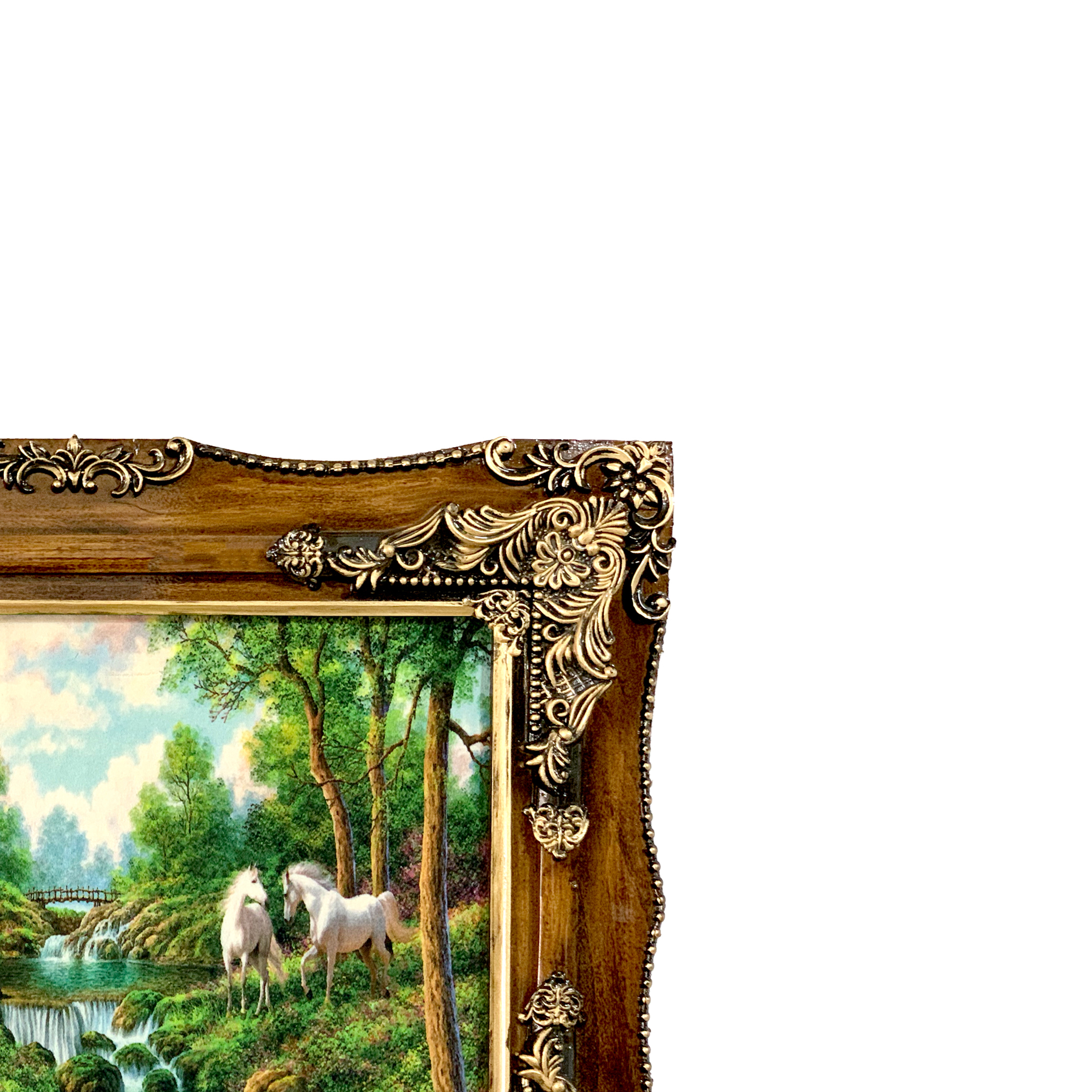 تابلو فرش ماشینی طرح روستا کد ۷۱۰۲