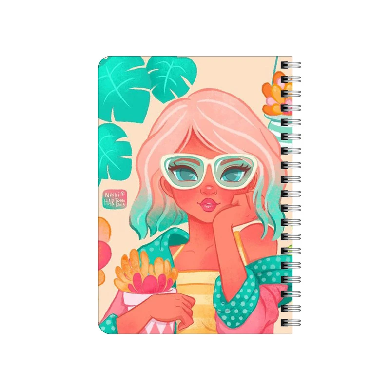 دفترچه یادداشت بامبیلیپ مدل چوبی طرح دختر و استایل کد 4940131