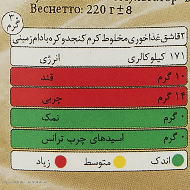 کرم کنجد و بادام زمینی دکتر بادام - 220 گرم	 عکس شماره 5