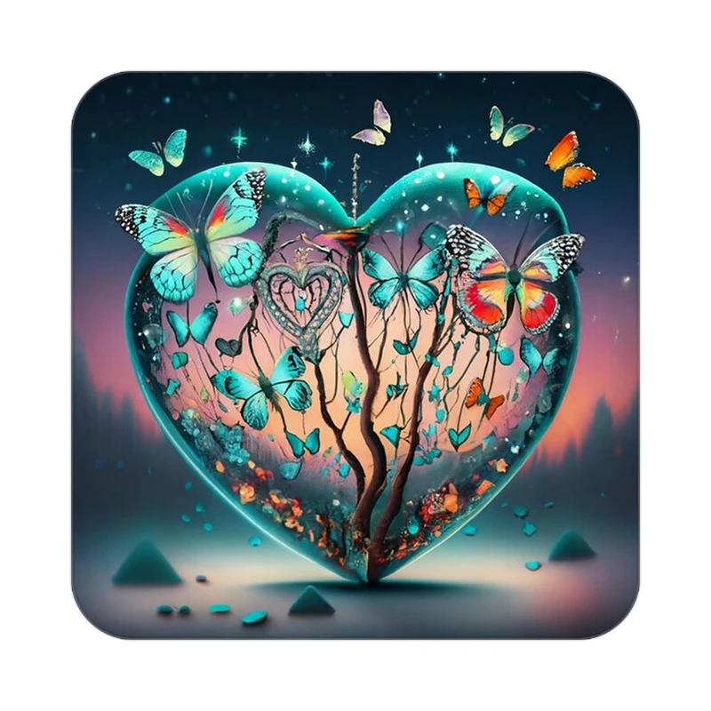 زیر لیوانی کاکتی مدل عاشقانه کد mp13059