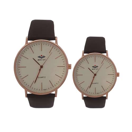 ست ساعت مچی عقربه ای زنانه و مردانه کد zcc-gh