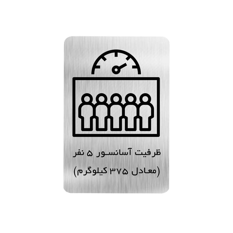 تابلو دکوما طرح ظرفیت آسانسور 5 نفره کد SI198 تابلو دکوما طرح ظرفیت آسانسور 5 نفره کد SI198