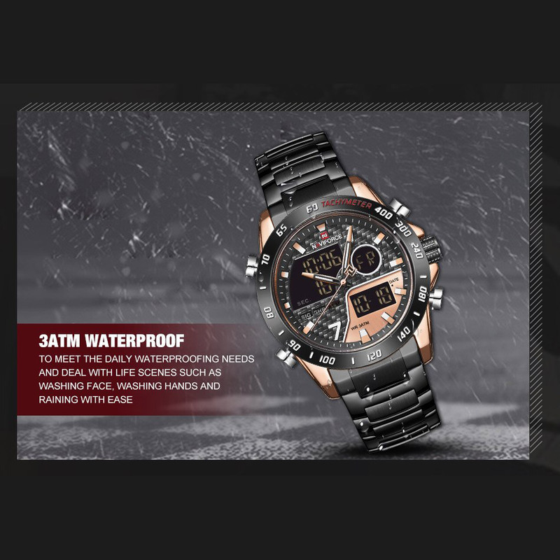 ساعت مچی عقربه ای مردانه نیوی فورس مدل NF9171M -RG-RG-B