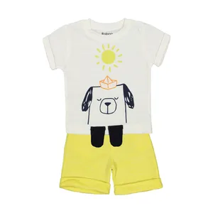 ست تی شرت و شلوارک نوزاد رابو کد 1243