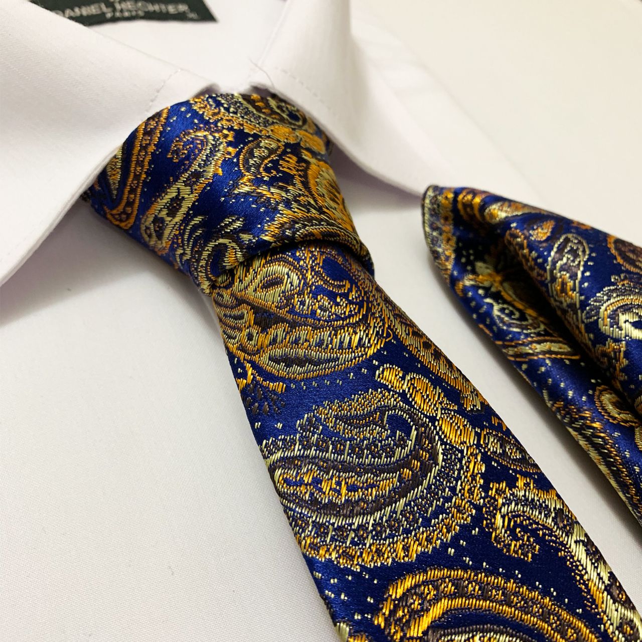 ست کراوات و دستمال جیب مردانه کد KT001 -  - 3