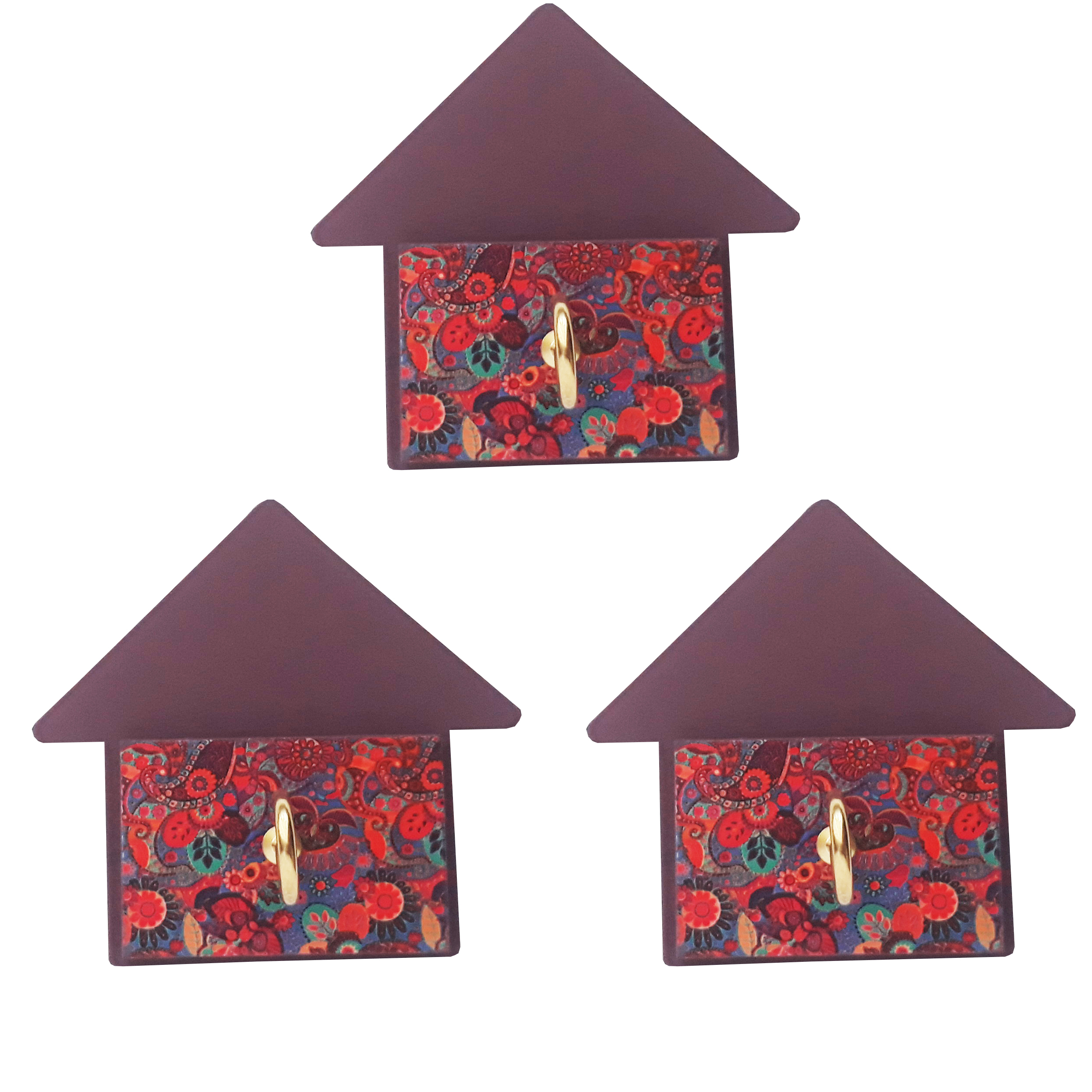 آویز حوله مدل خانه کد A320 بسته 3 عددی