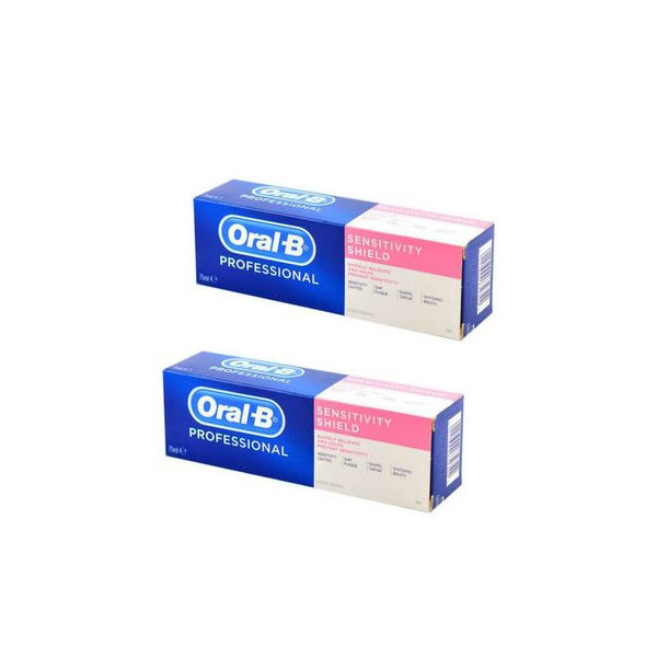 خمیر دندان اورال-بی سری Professional مدل Sensitivity Shield حجم 75 میلی لیتر مجموعه 2 عددی