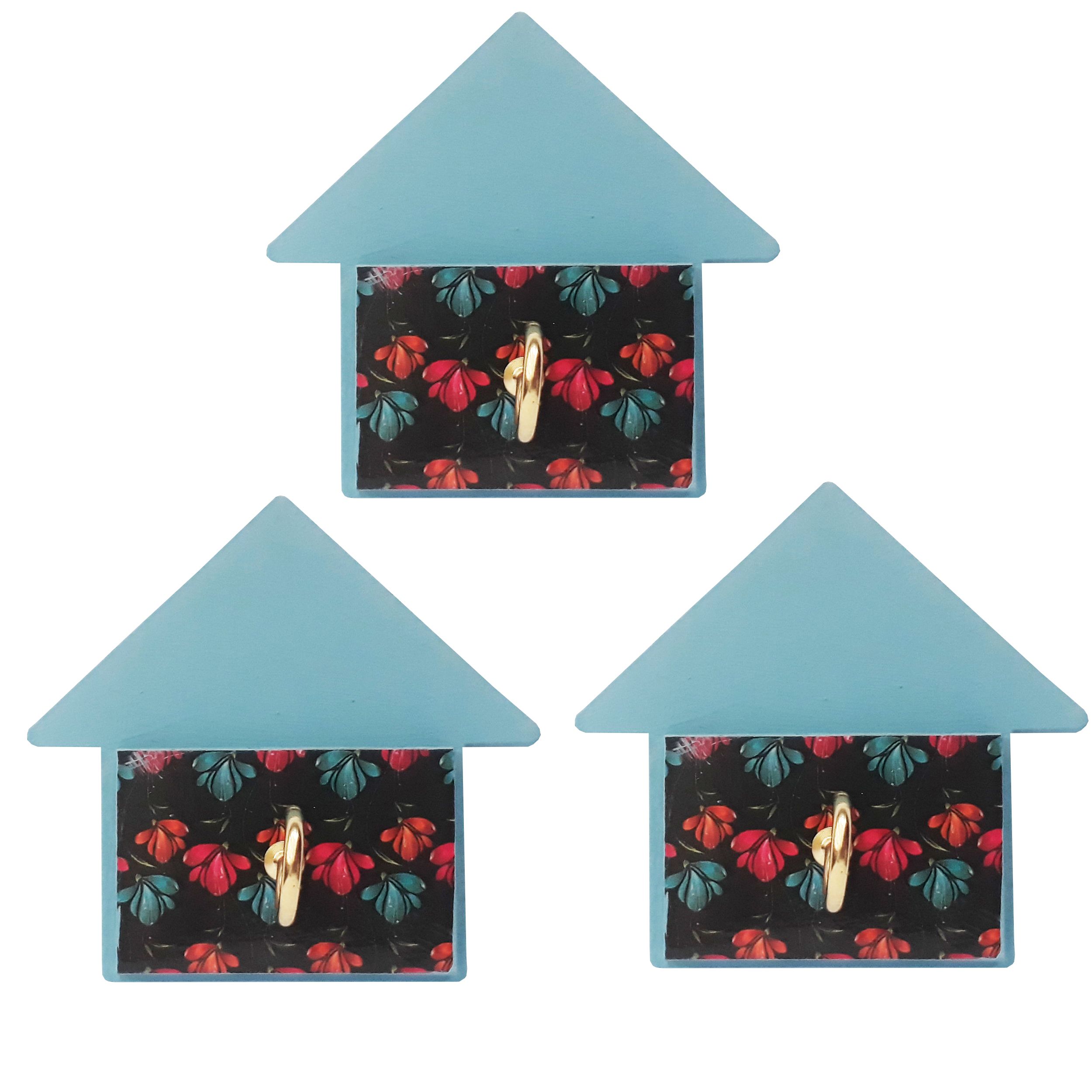 آویز حوله مدل خانه کد A360 بسته 3 عددی