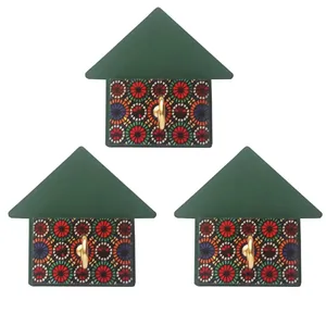 آویز حوله مدل خانه کد A365 بسته 3 عددی