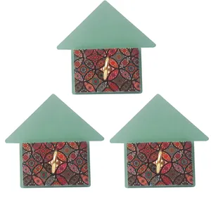 آویز حوله مدل خانه کد A385 بسته 3 عددی