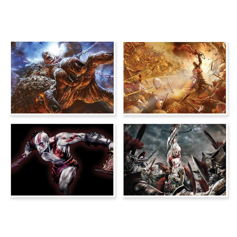 پوستر طرح God Of War 4 کد A-1469 مجموعه 4 عددی