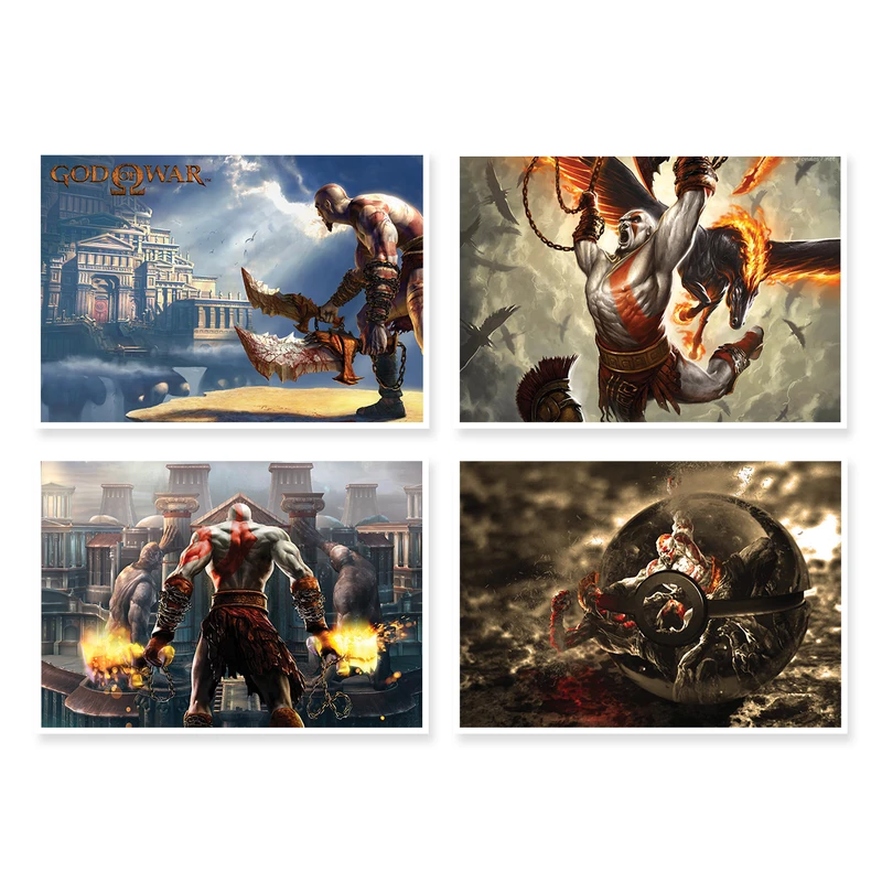 پوستر طرح God Of War کد A-1470 مجموعه 4 عددی