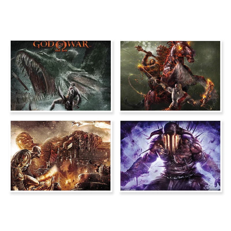پوستر طرح God Of War کد A-1471 مجموعه 4 عددی