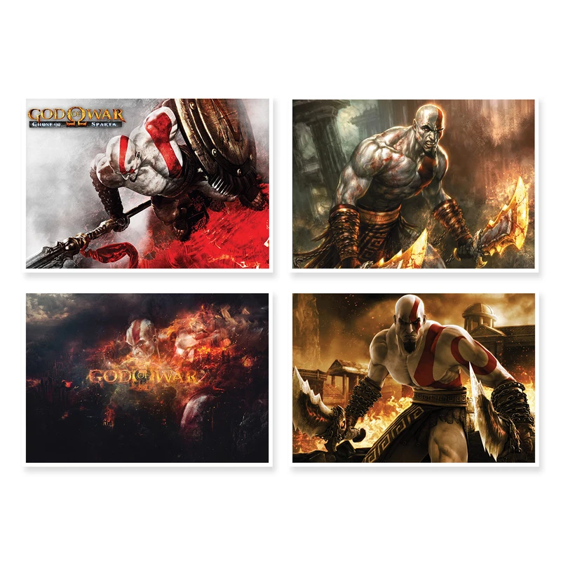 پوستر طرح God Of War کد A-1473 مجموعه 4 عددی