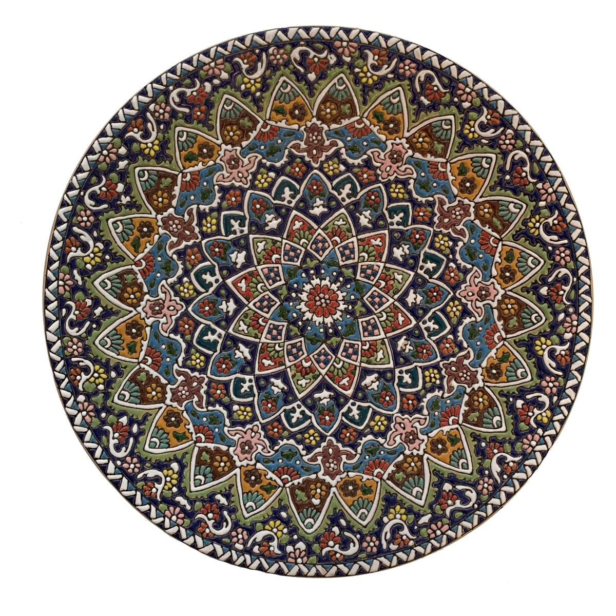 بشقاب میناکاری سفالی کد M101