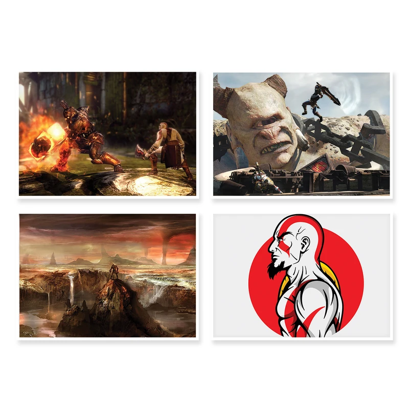 پوستر طرح God Of War کد A-1476 مجموعه 4 عددی