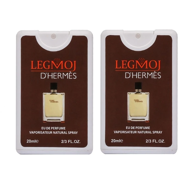 عطر جیبی مردانه لغموژ مدل d'Hermes حجم 20 میلی لیتر بسته 2 عددی