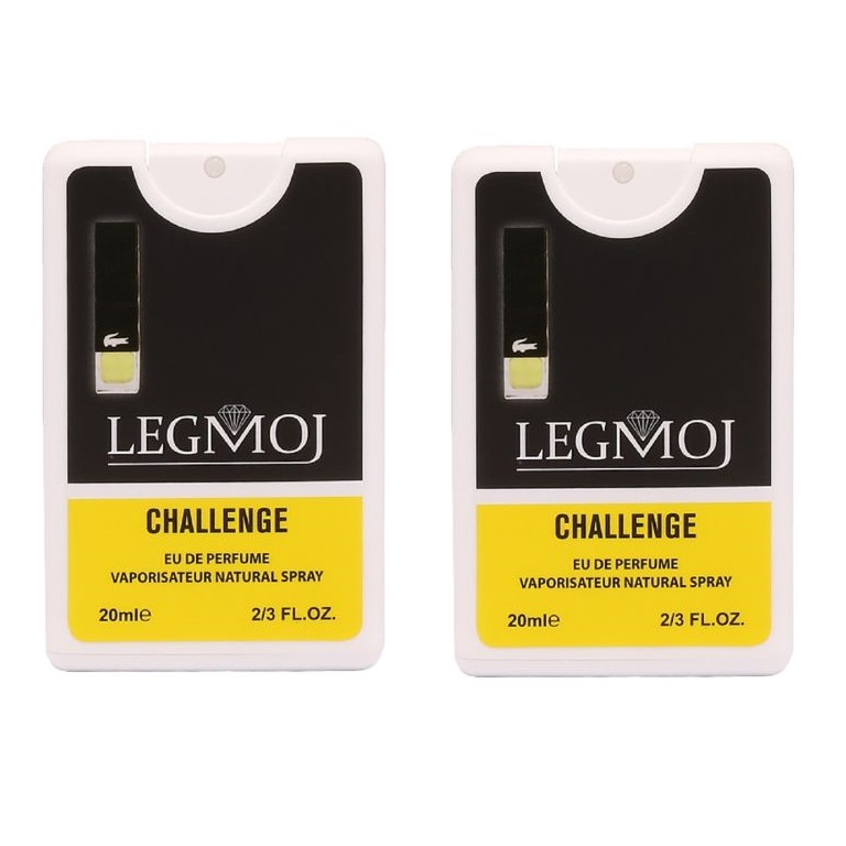  عطر جیبی لغموژ مدل Lacoste Challenge حجم 20 میلی لیتر بسته 2 عددی 