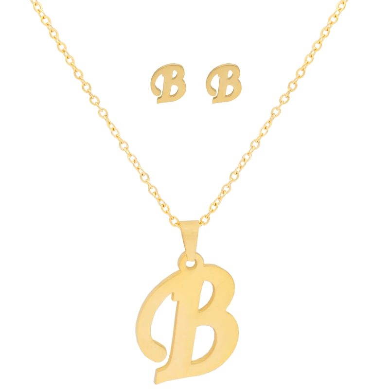 نیم ست زنانه بهارگالری طرح حرف B کد 209057