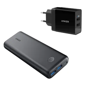 شارژر همراه انکر مدل A1260 PowerCore II ظرفیت 20000 میلی آمپر ساعت به همراه شارژر دیواری 