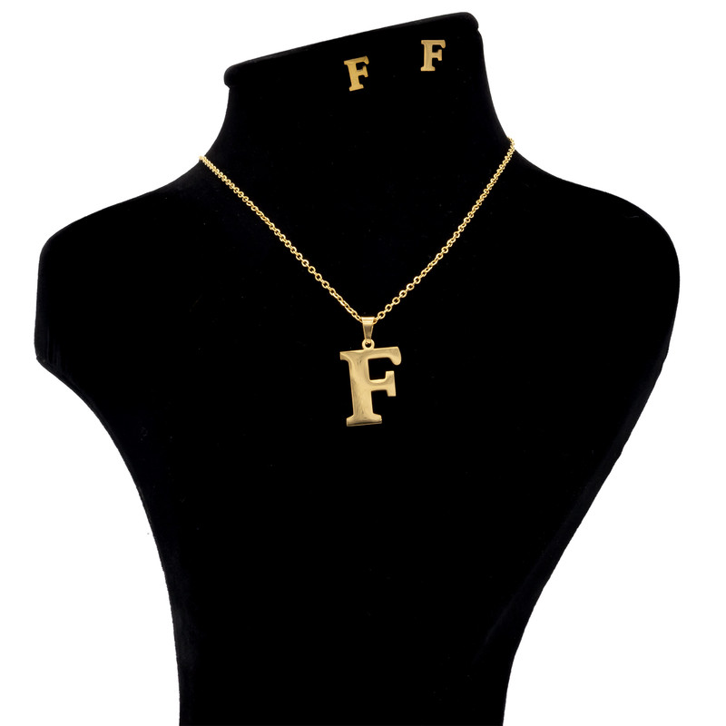 نیم ست زنانه بهارگالری طرح حرف F کد 209060