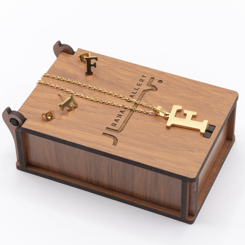 نیم ست زنانه بهارگالری طرح حرف F کد 209060