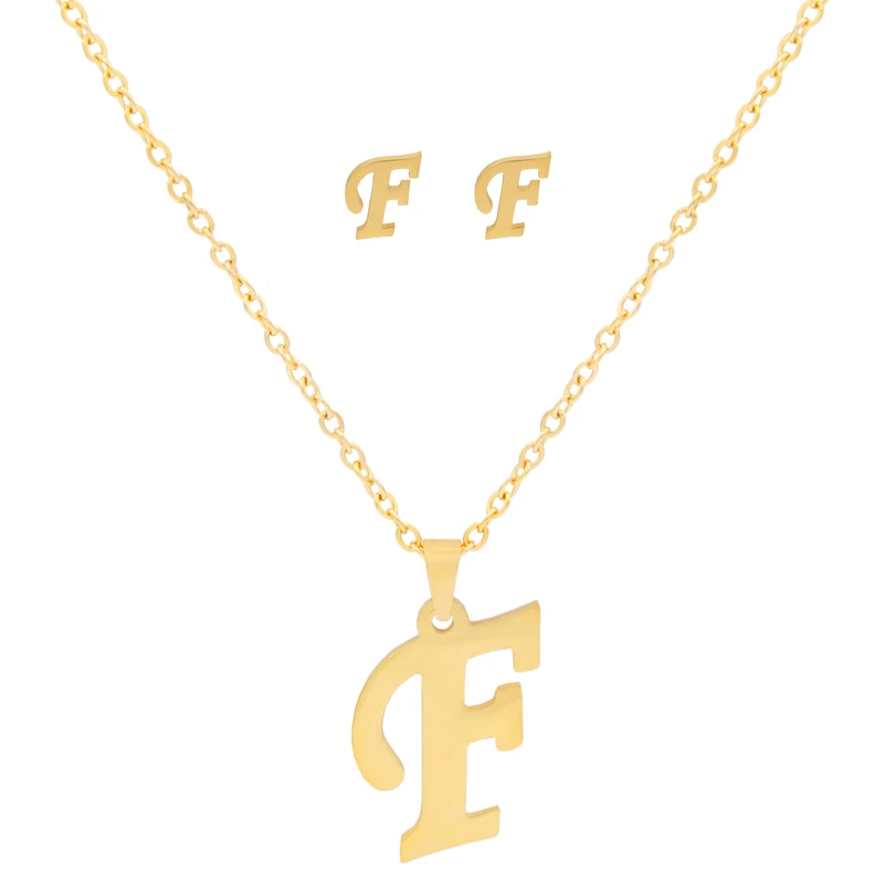 نیم ست زنانه بهارگالری طرح حرف F کد 209086