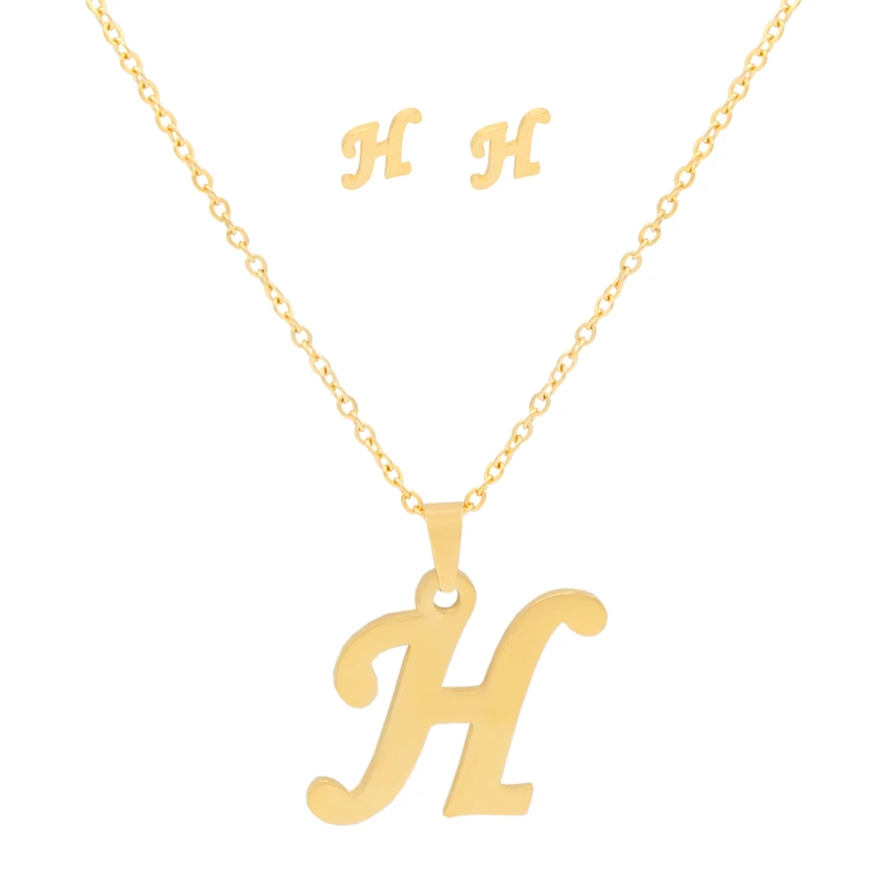 نیم ست زنانه بهارگالری طرح حرف H کد 209059