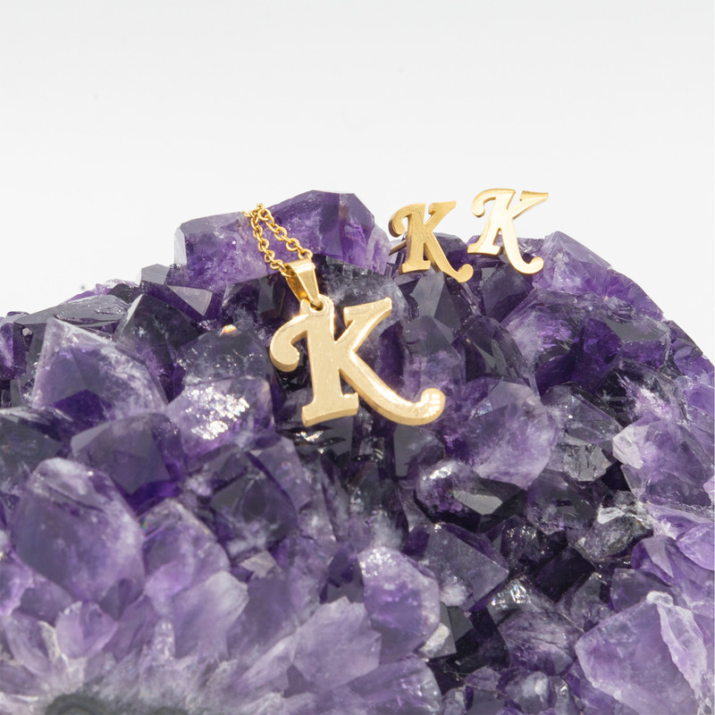 نیم ست زنانه بهارگالری طرح حرف K کد 209082