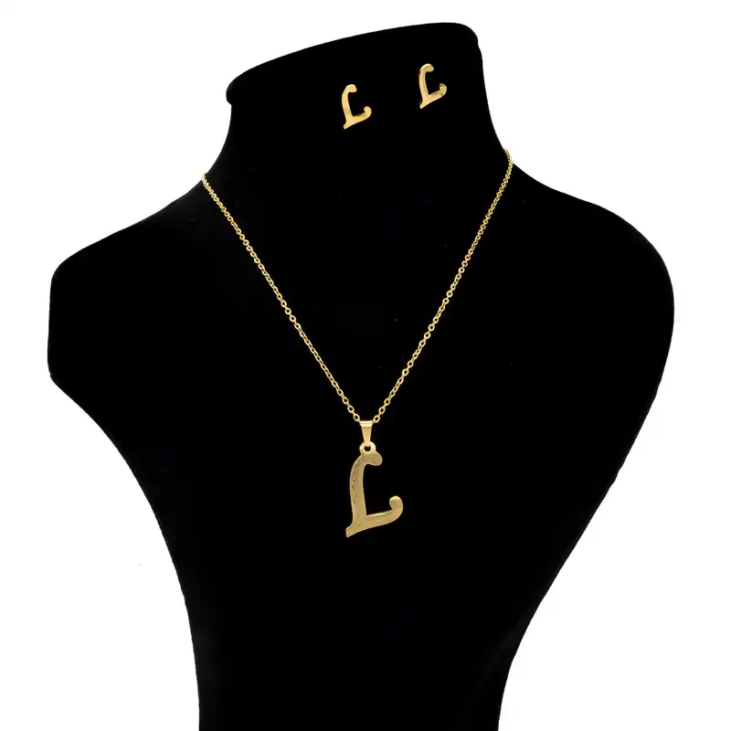 نیم ست زنانه بهارگالری طرح حرف L کد 209055