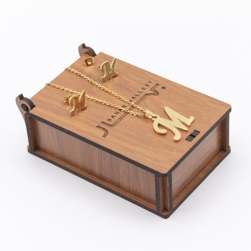 نیم ست زنانه بهارگالری طرح حرف M کد 209058