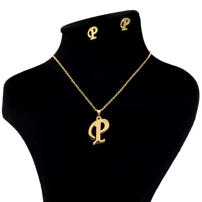 نیم ست زنانه بهارگالری طرح حرف P کد 209054