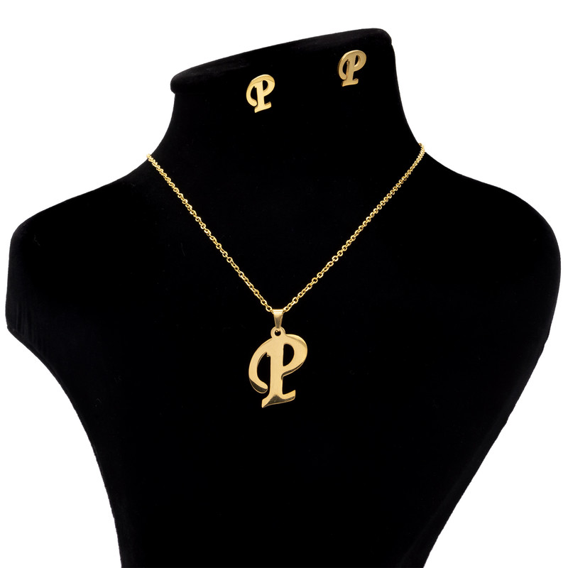 نیم ست زنانه بهارگالری طرح حرف P کد 209054