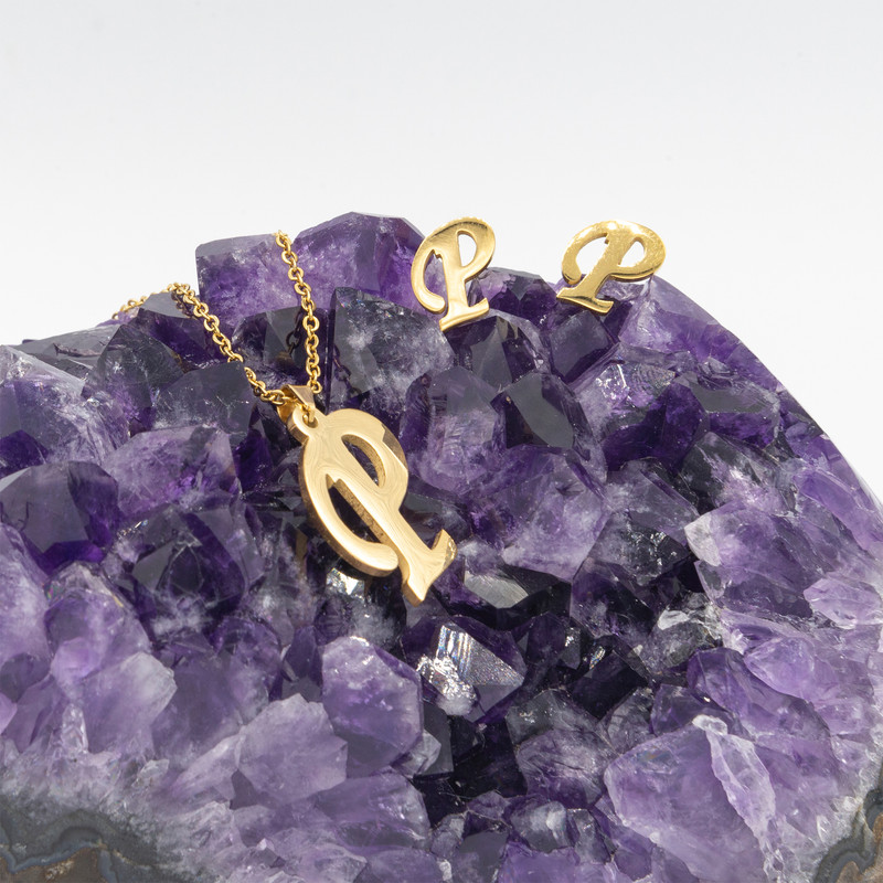 نیم ست زنانه بهارگالری طرح حرف P کد 209054