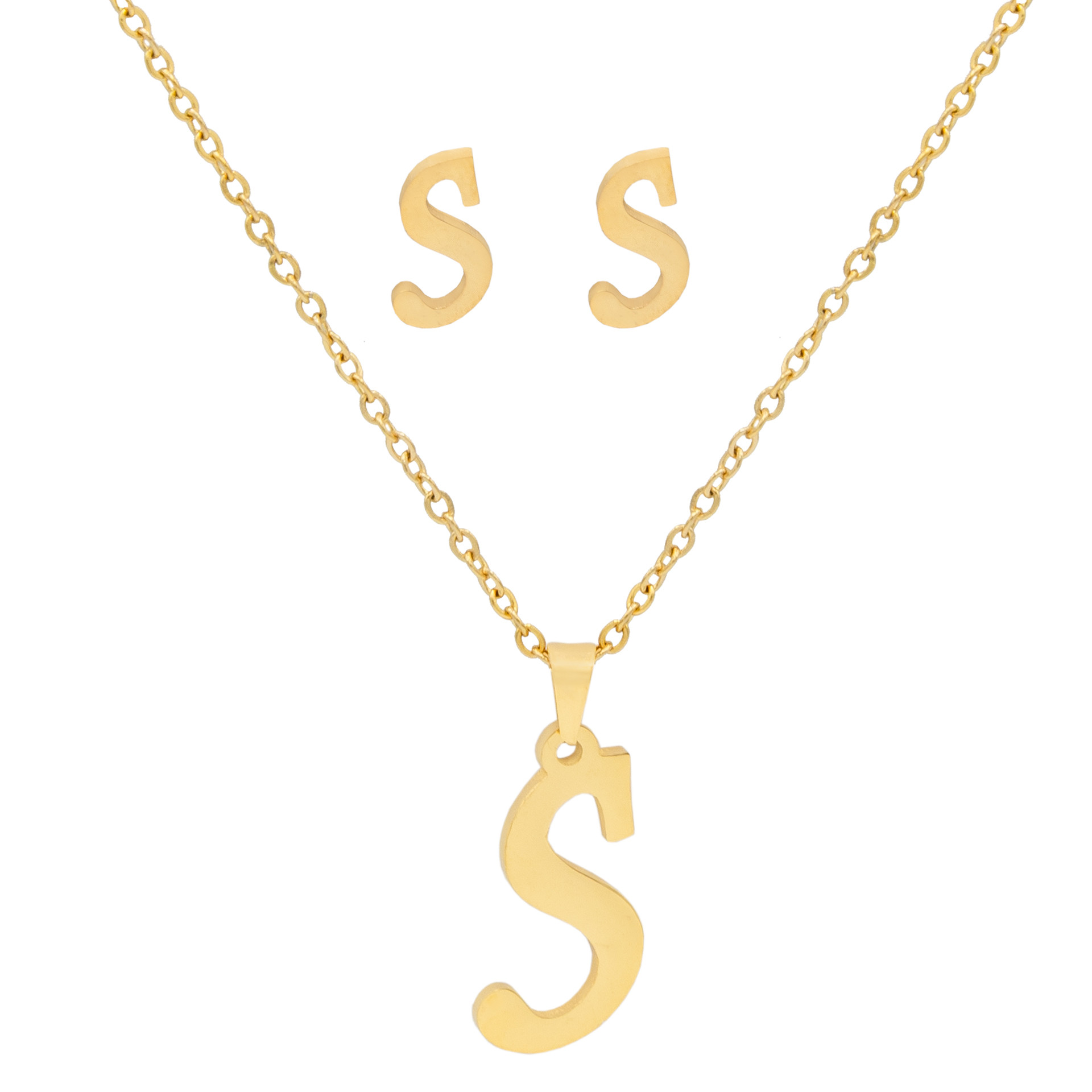 نیم ست زنانه بهارگالری طرح حرف S کد 209087 نیم ست زنانه بهارگالری طرح حرف S کد 209087