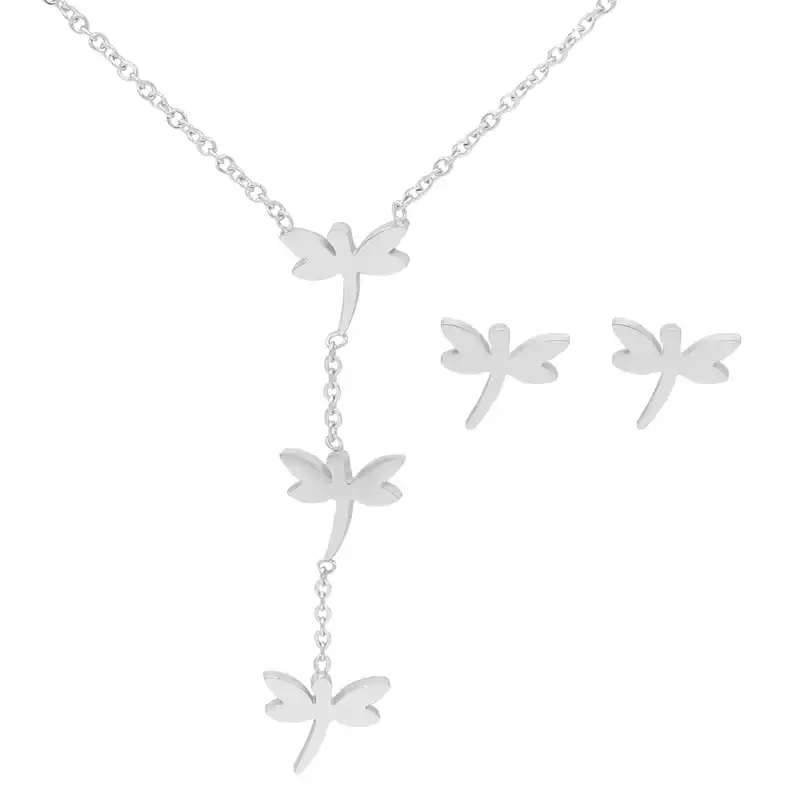 نیم ست زنانه بهارگالری طرح سنجاقک کد 209001