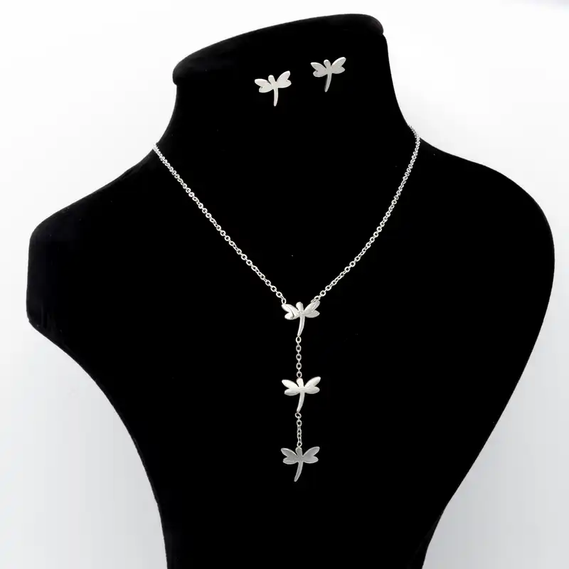 نیم ست زنانه بهارگالری طرح سنجاقک کد 209001