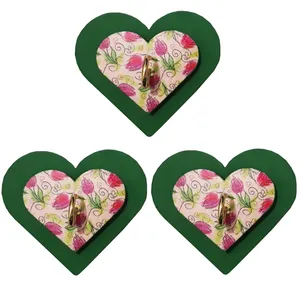 آویز حوله مدل قلب کد A470 بسته 3 عددی