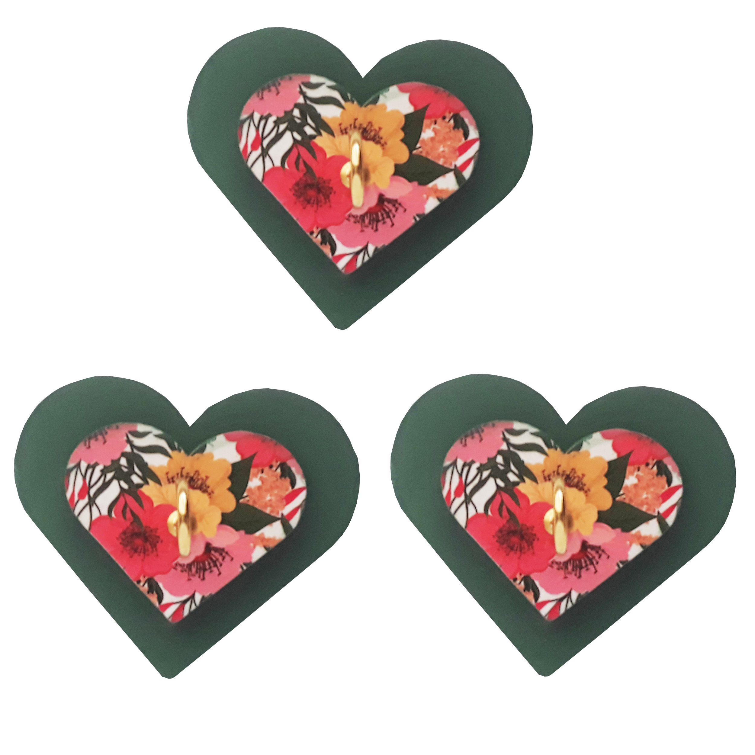 آویز حوله مدل قلب کد A475 بسته 3 عددی