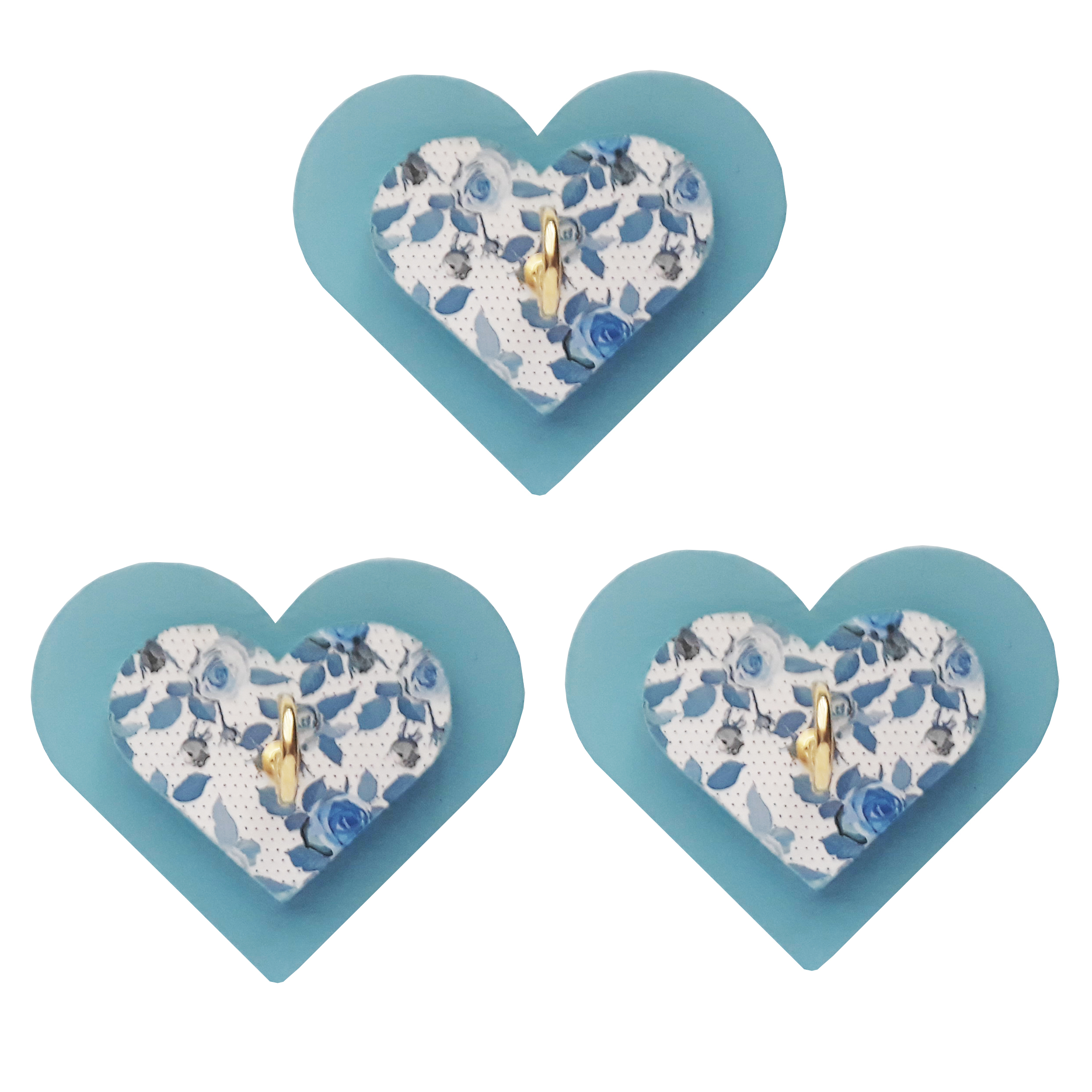 آویز حوله مدل قلب کد A490 بسته 3 عددی