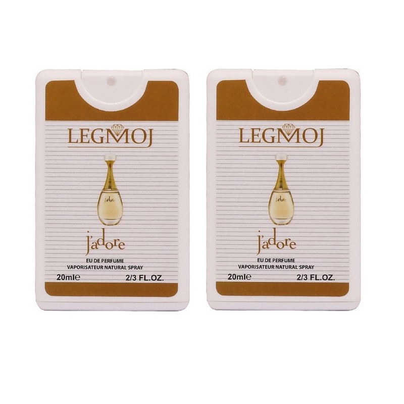  عطر جیبی زنانه لغموژ مدل Jadore حجم 20 میلی لیتر بسته 2 عددی