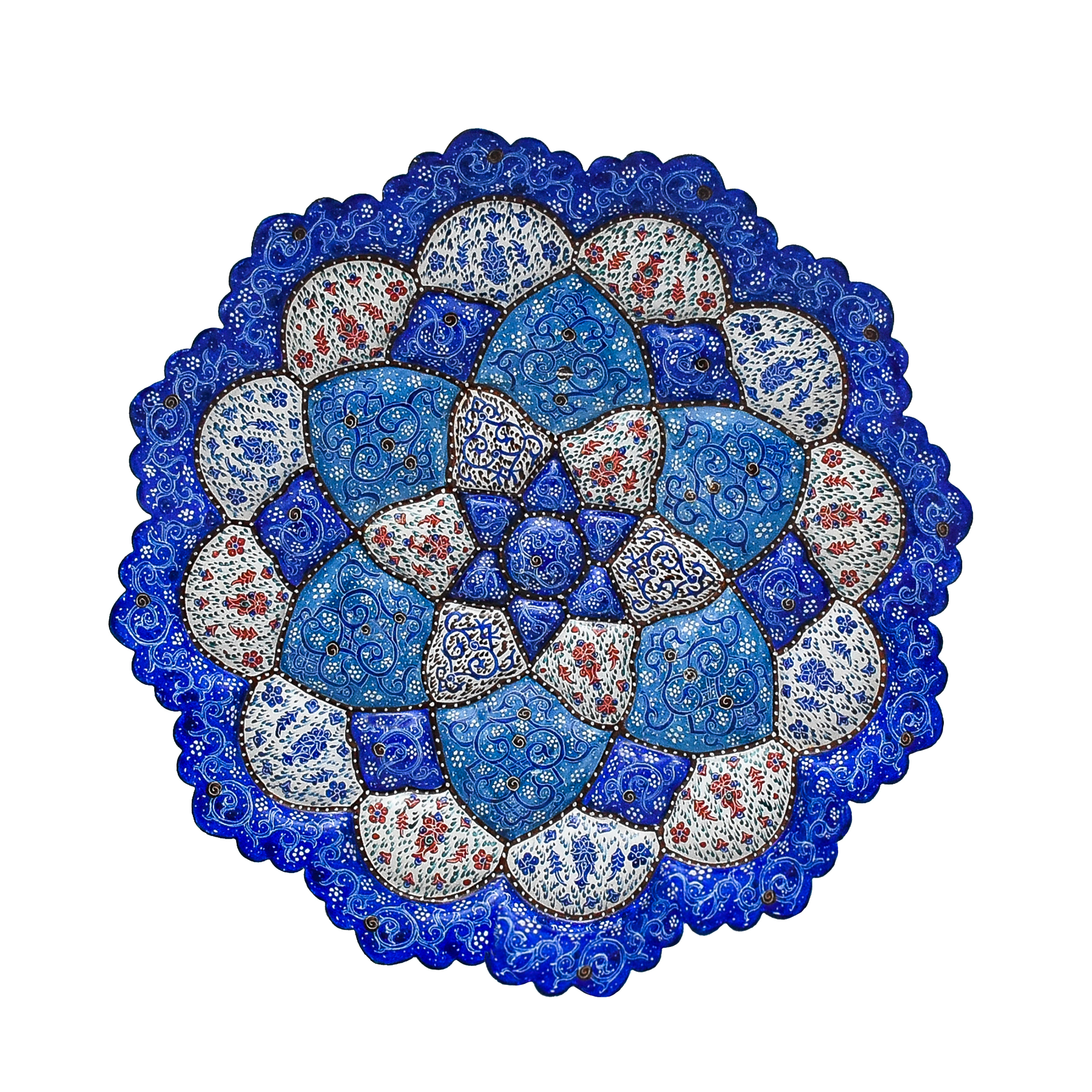 بشقاب میناکاری طرح اسلیمی کد 25265