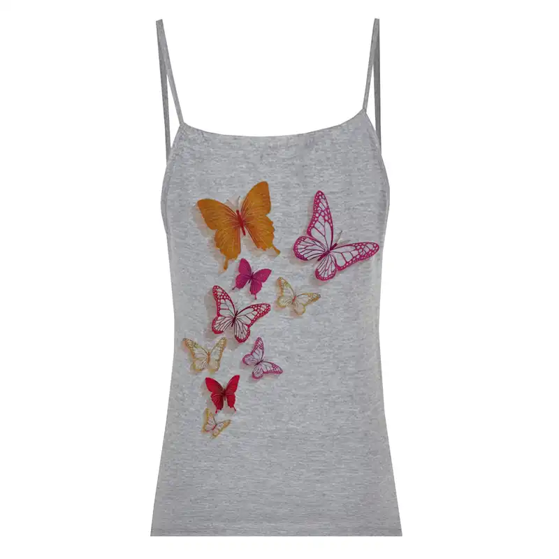 تاپ زنانه طرح پروانه کد F59