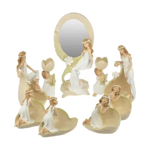 مجموعه ظروف هفت سین 9 پارچه طرح فرشته کد 127003-2