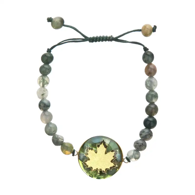 دستبند طلا 24 عیار زنانه سام نورزاده طرح برگ پاییزی کد 103