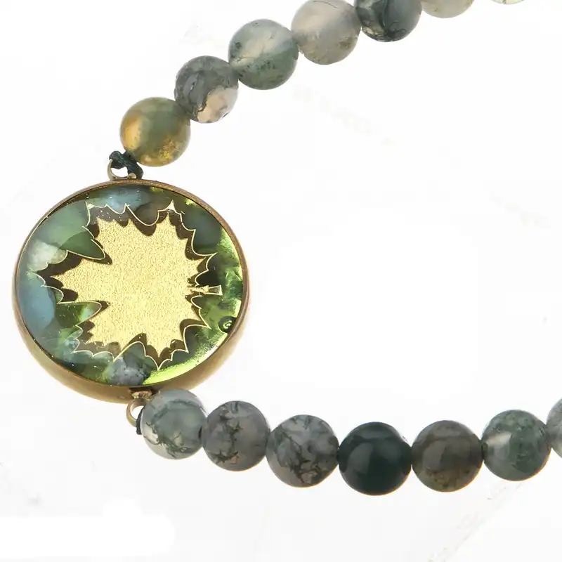 دستبند طلا 24 عیار زنانه سام نورزاده طرح برگ پاییزی کد 103