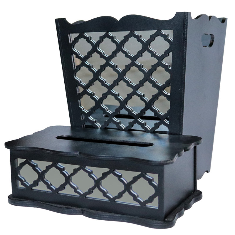 ست سطل و جا دستمال کاغذی مدل dm_1 ست سطل و جا دستمال کاغذی مدل dm_1