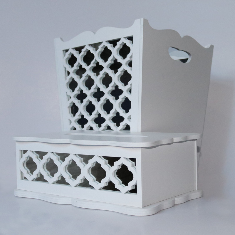 ست سطل و جا دستمال کاغذی مدل dm_1 ست سطل و جا دستمال کاغذی مدل dm_1